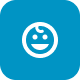 Smiley face icon representing the happiness, comfort, and positive experiences during pediatric dental visits and treatments.