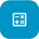 A Calculator icon representing cost estimation, treatment planning, and financial transparency in pediatric dental care services.