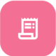 A document icon representing records, forms, and important information management in pediatric dental practice operations system.